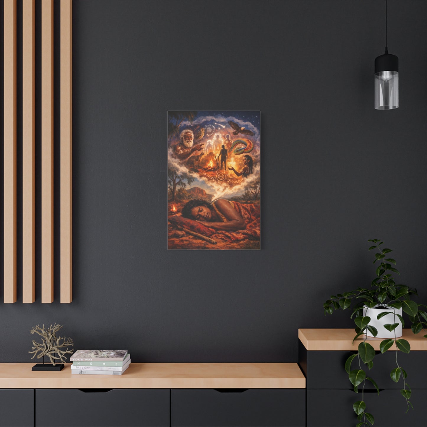 Dreaming Aboriginal Art Canvas — Stretched Matte Wall Art