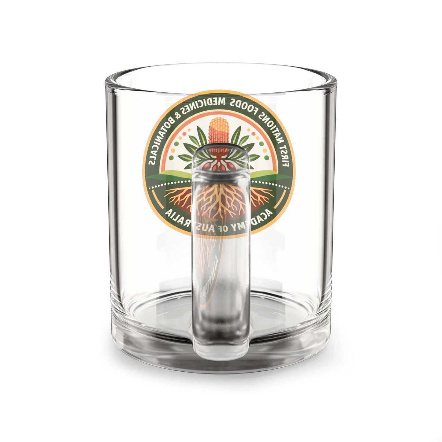 Glass Mug — First Nations Foods, Medicines & Botanicals Academy of Australia Logo 10oz